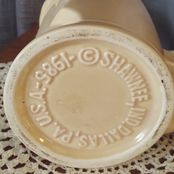 Vtg SHAWNEE Pottery Glazed Beige/Cream Mug/Stein Tribute to Firefighter/Fireman - Picture 5 of 7